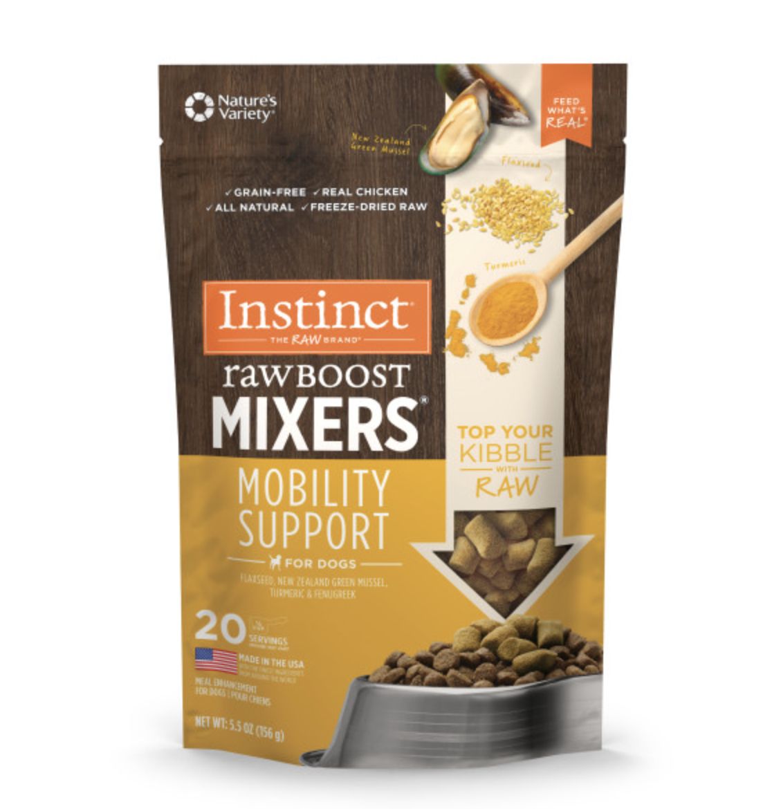 Instinct Freeze-Dried Raw Boost Mixers Mobility Support Topper 5.5oz