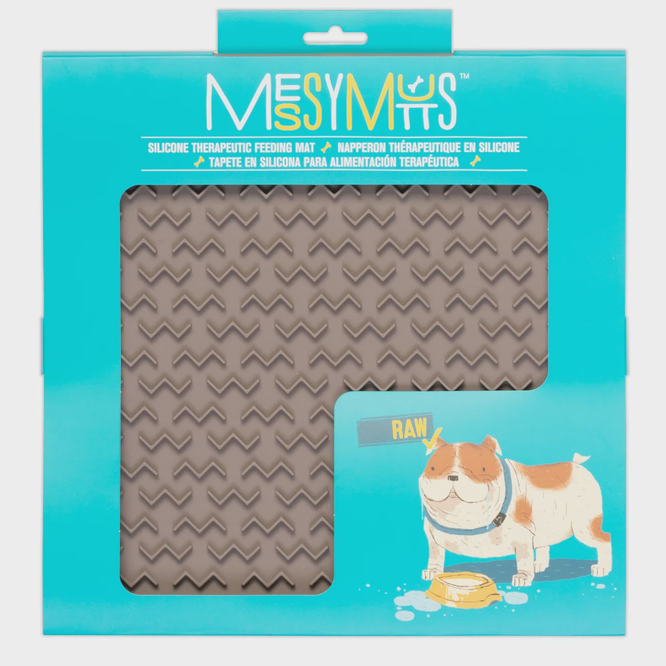 Messy Mutts Gray Silicone Licking Mat