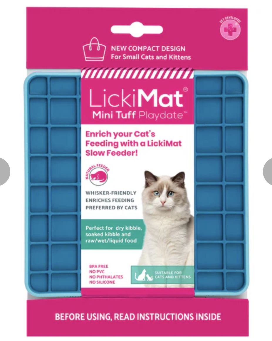 LickiMat Mini Tuff Playdate for Cats- Turqoise