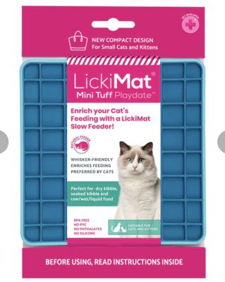 LickiMat Mini Tuff Playdate for Cats- Turqoise