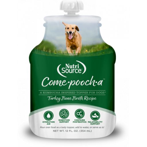 Nutrisource Come-Pooch-A Turkey Bone Broth Dog Food Topper  12-oz