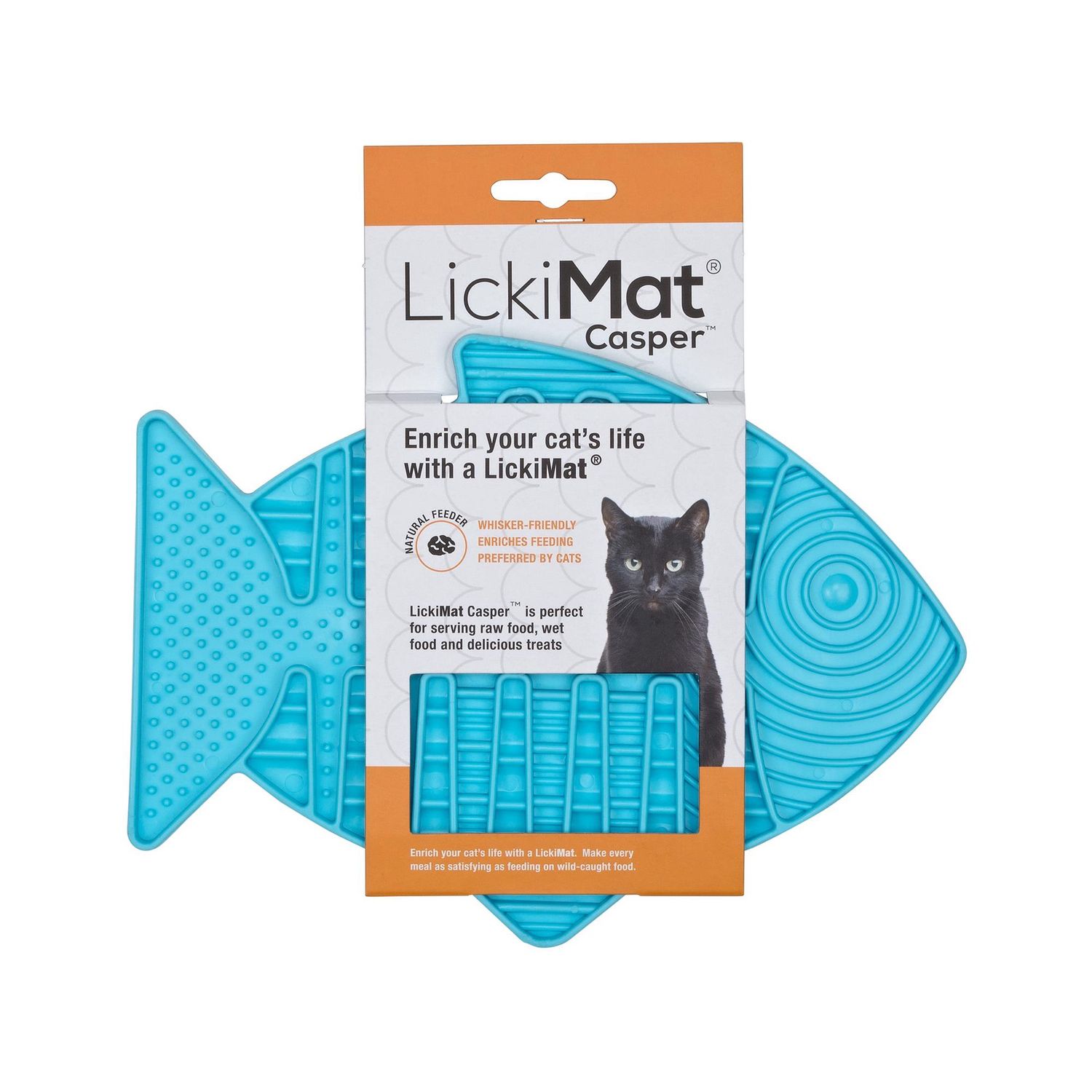 LickiMat Casper Cat Slow Feeder Turquoise