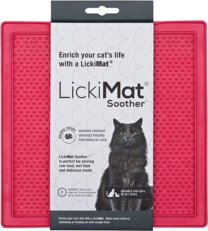 LickiMat Soother for Cats Red