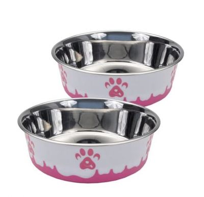 Maslow by Coastal Design Bowl Pink and White 6oz