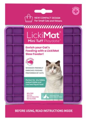 LickiMat Mini Tuff Playdate for Cats - Purple