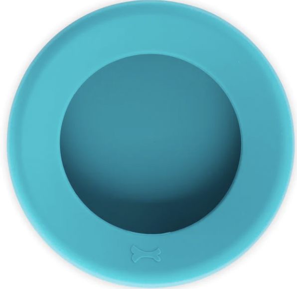 Messy Mutts Silicone Non-Spill Travel Bowl - Teal