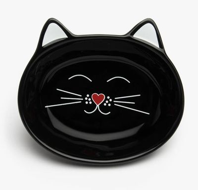 Oscar Cat Dish .5 cup- Black