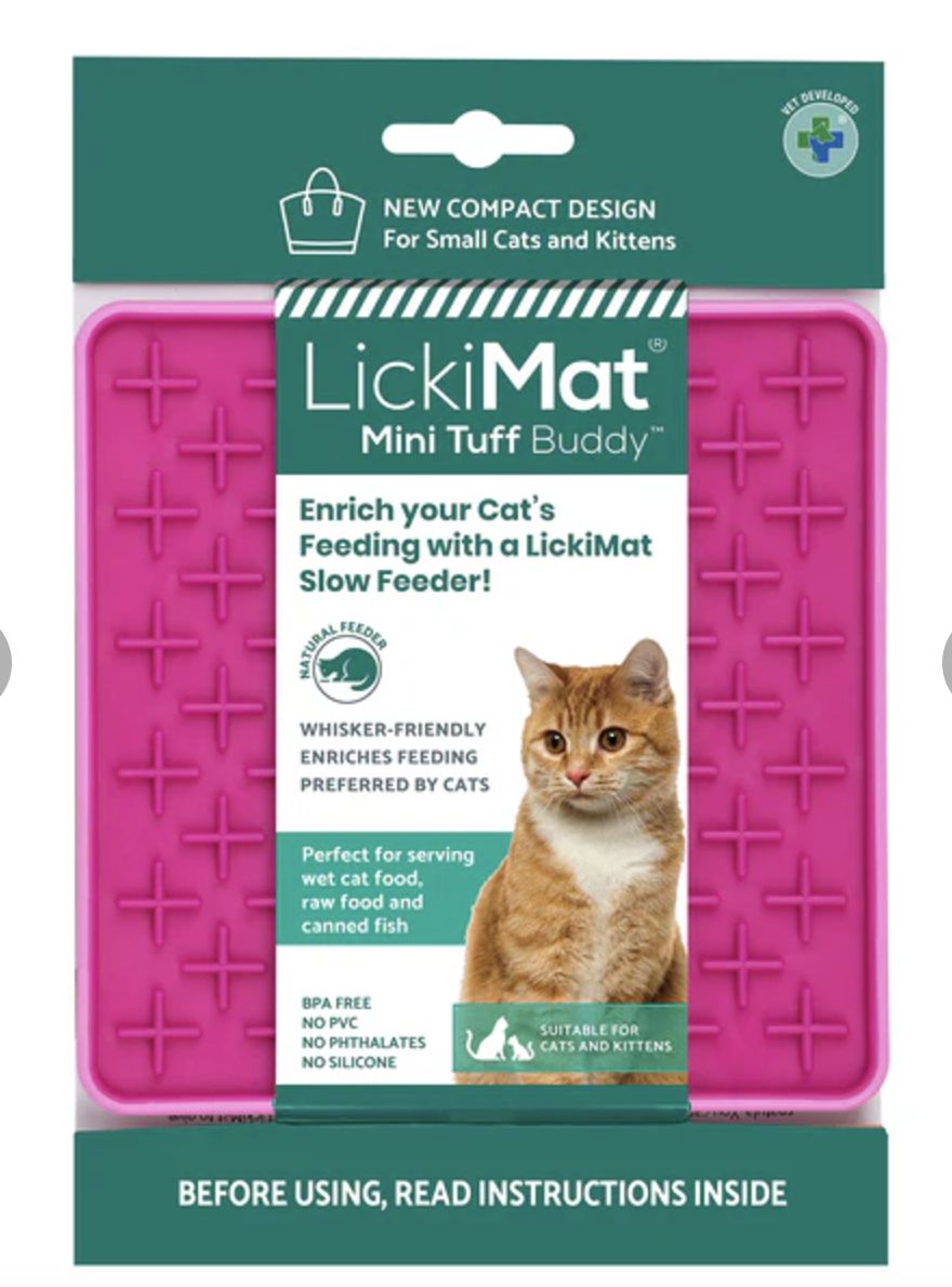 LickiMat Mini Tuff Buddy for Cats - Pink