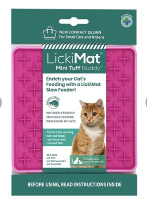LickiMat Mini Tuff Buddy for Cats - Pink