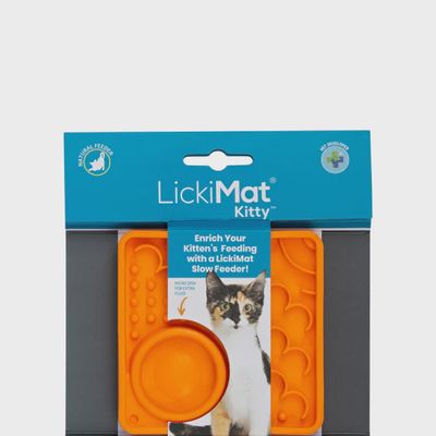 LickiMat Classic Kitty Slow Feeder Orange