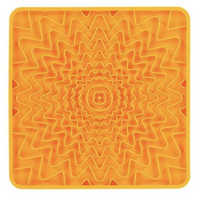 Messy Mutts Orange Framed Interactive Silicone Lick Mat
