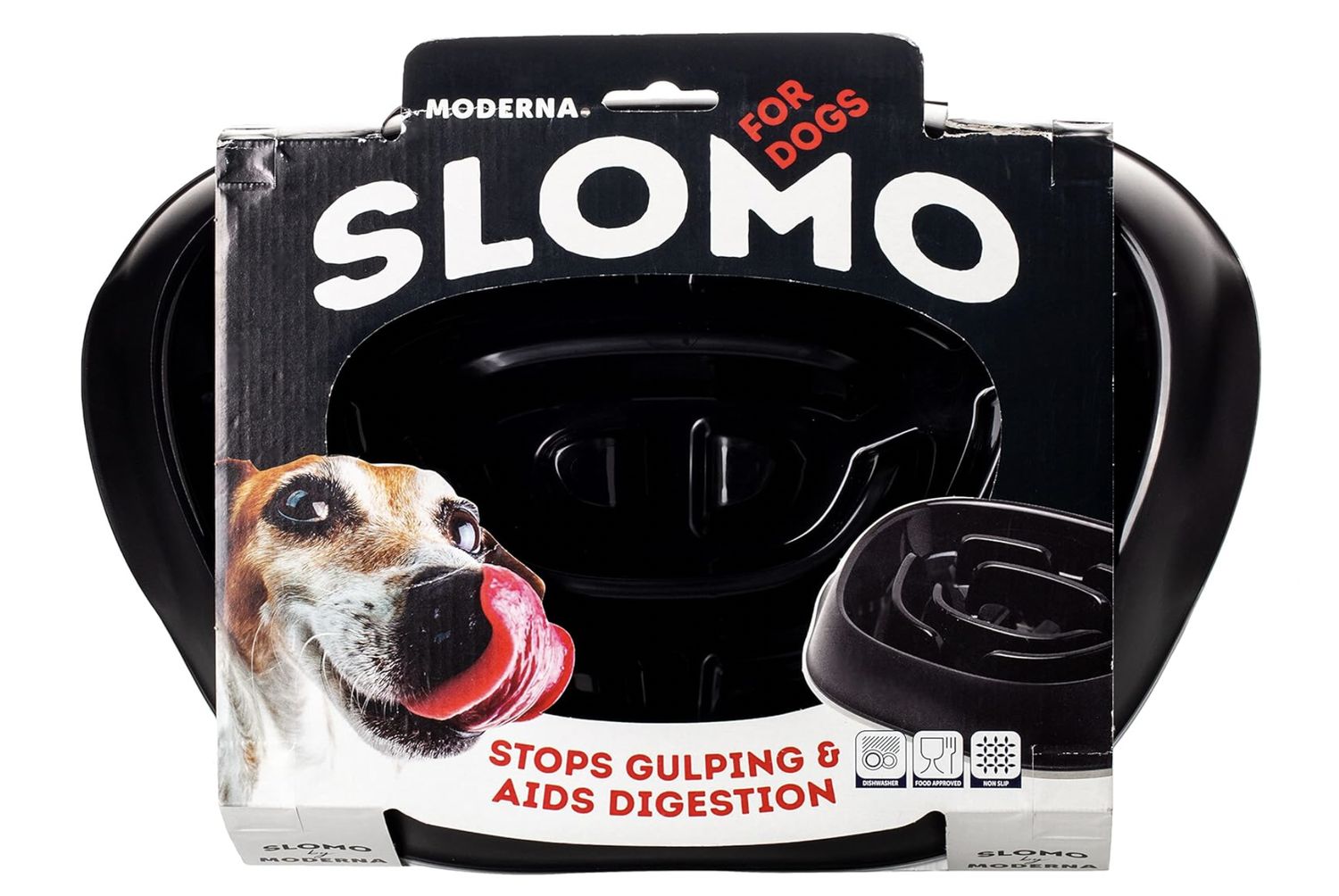 Moderna Dog Slomo Bowl Black Each