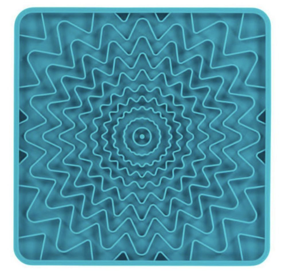 Messy Mutts Blue Framed Interactive Silicon Lick Mat