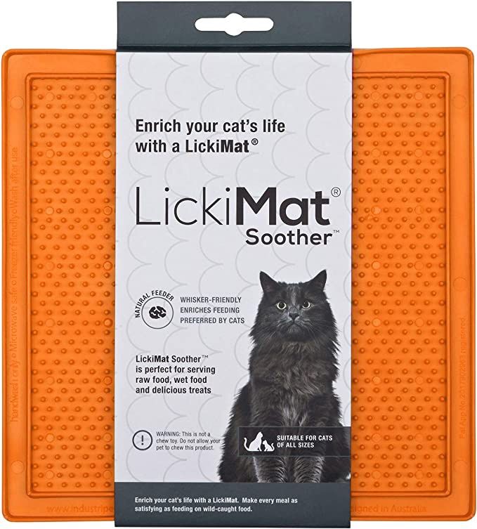 LickiMat Soother for Cats Orange