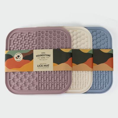 ADC Houndstone Lickmat - Blue, Ivory and Rose