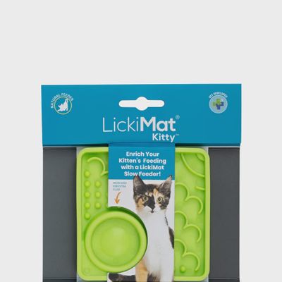 LickiMat Classic Kitty Slow Feeder Green