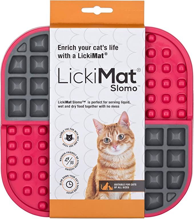 LickiMat Slomo for Cats Red