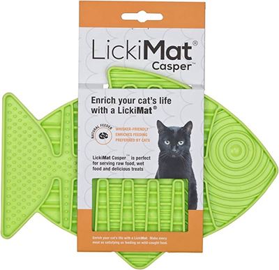LickiMat Felix Cat Slow Feeder Green