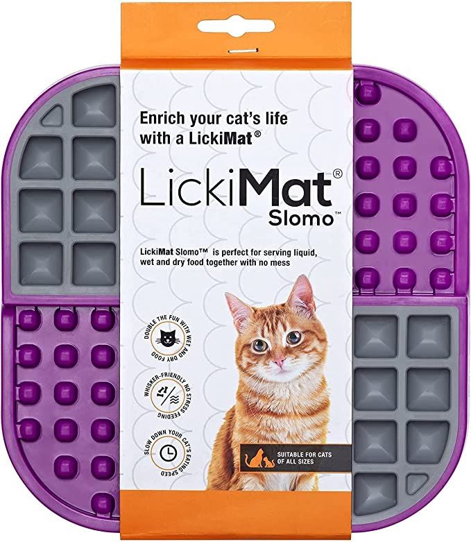 LickiMat Slomo for Cats Purple