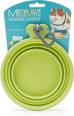 Messy Mutts Small Collapsible Bowl Green