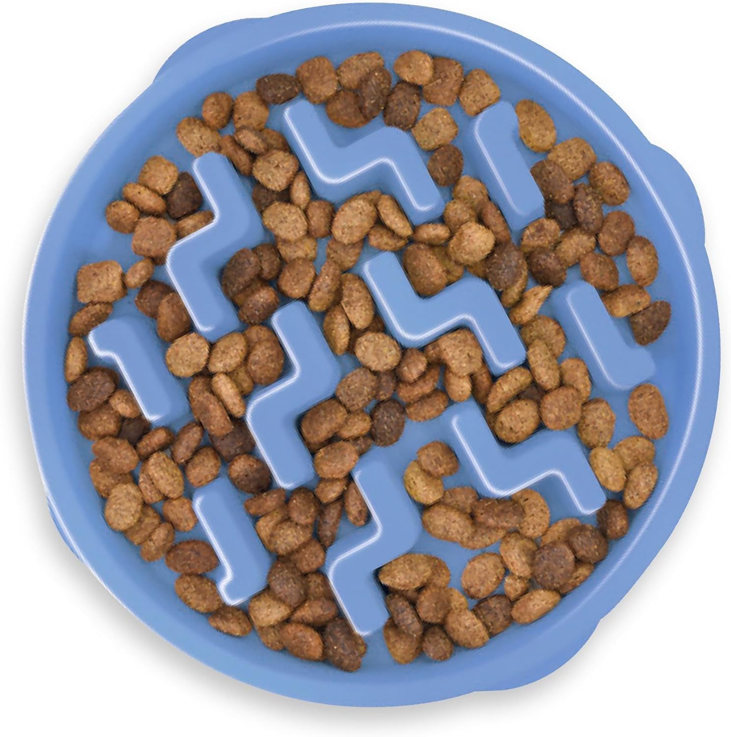 Outward Hound Large/Regular Fun Feeder Slo Bowl Blue Slow Feeder Dog Bowl