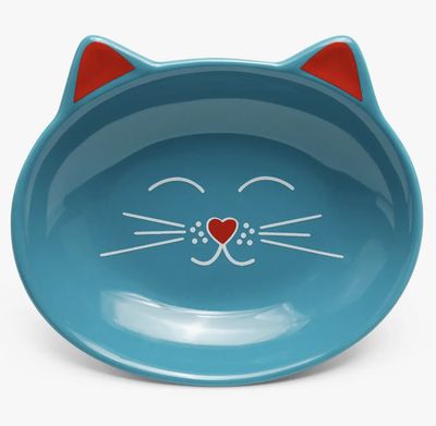 Oscar Cat Dish .5 cup- Blue