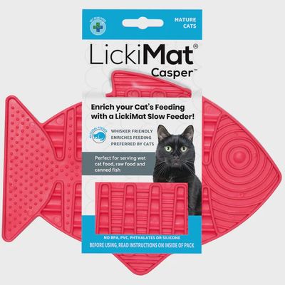 LickiMat Casper Cat Slow Feeder Pink