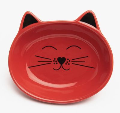 Oscar Cat Dish .5 cup- Red