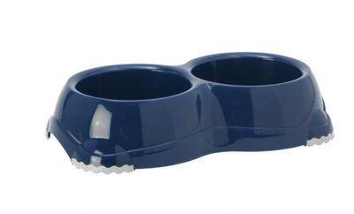 Moderna Double Smarty Bowl Non Slip 1.5 cup in each Blue