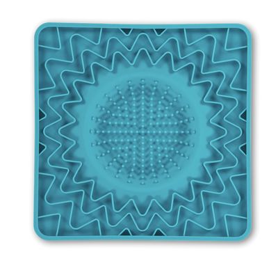 Messy Mutts Blue Framed Interactive Silicone lick Bowl Mat