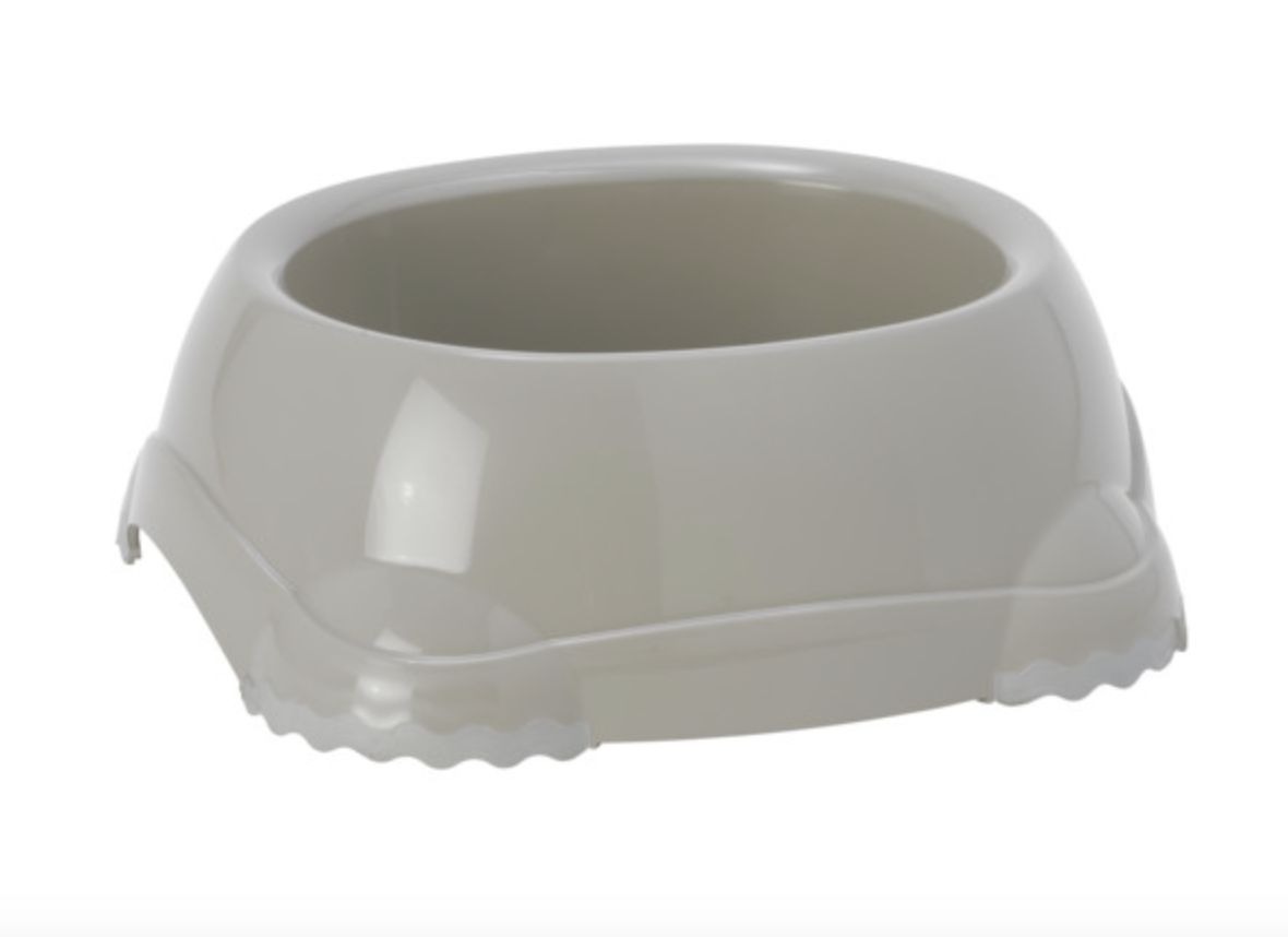 Moderna Double Smarty Bowl Non Slip Holds 2x3 Cups Gray