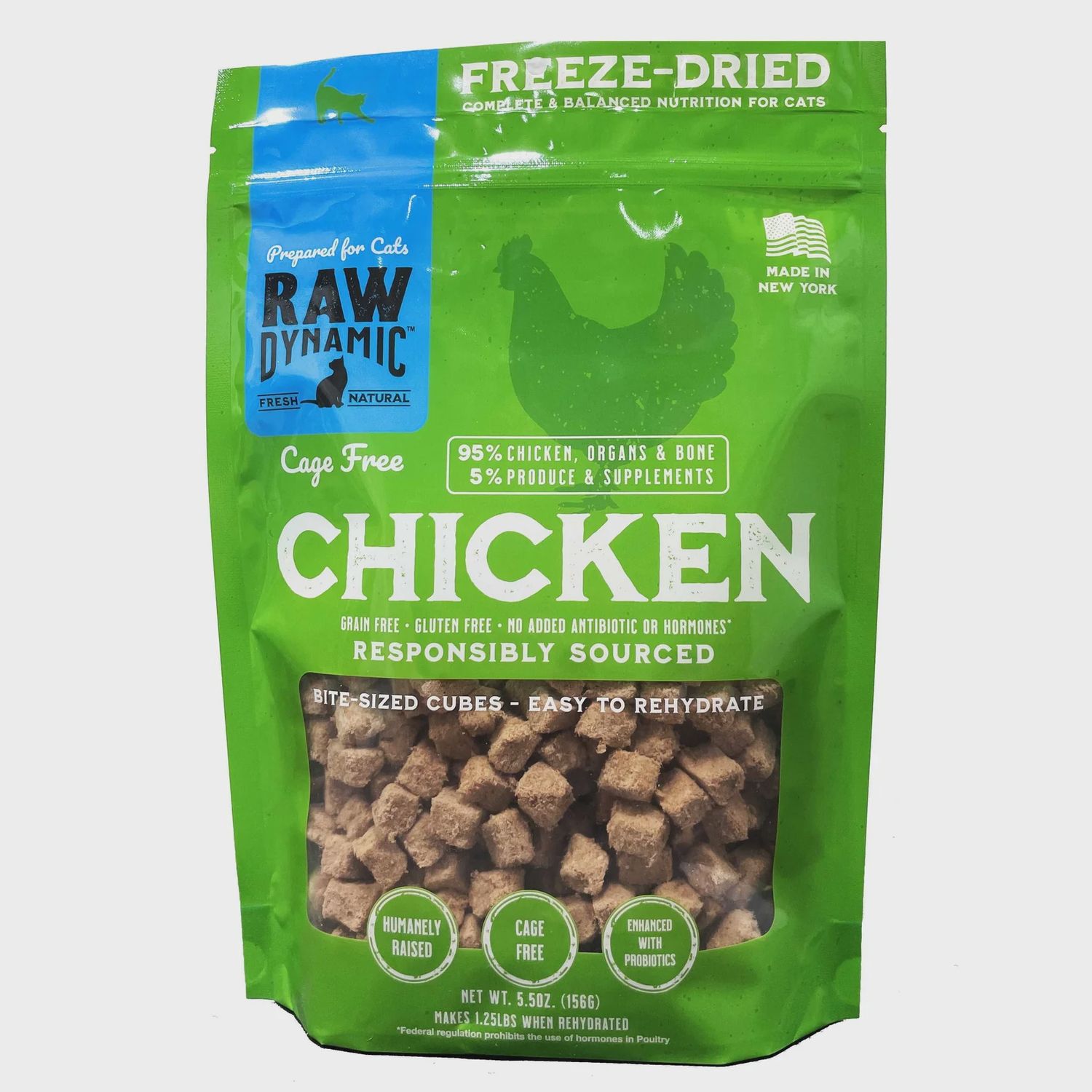 Raw Dynamic Freeze-Dried Chicken Recipe Cat Food 5.5oz