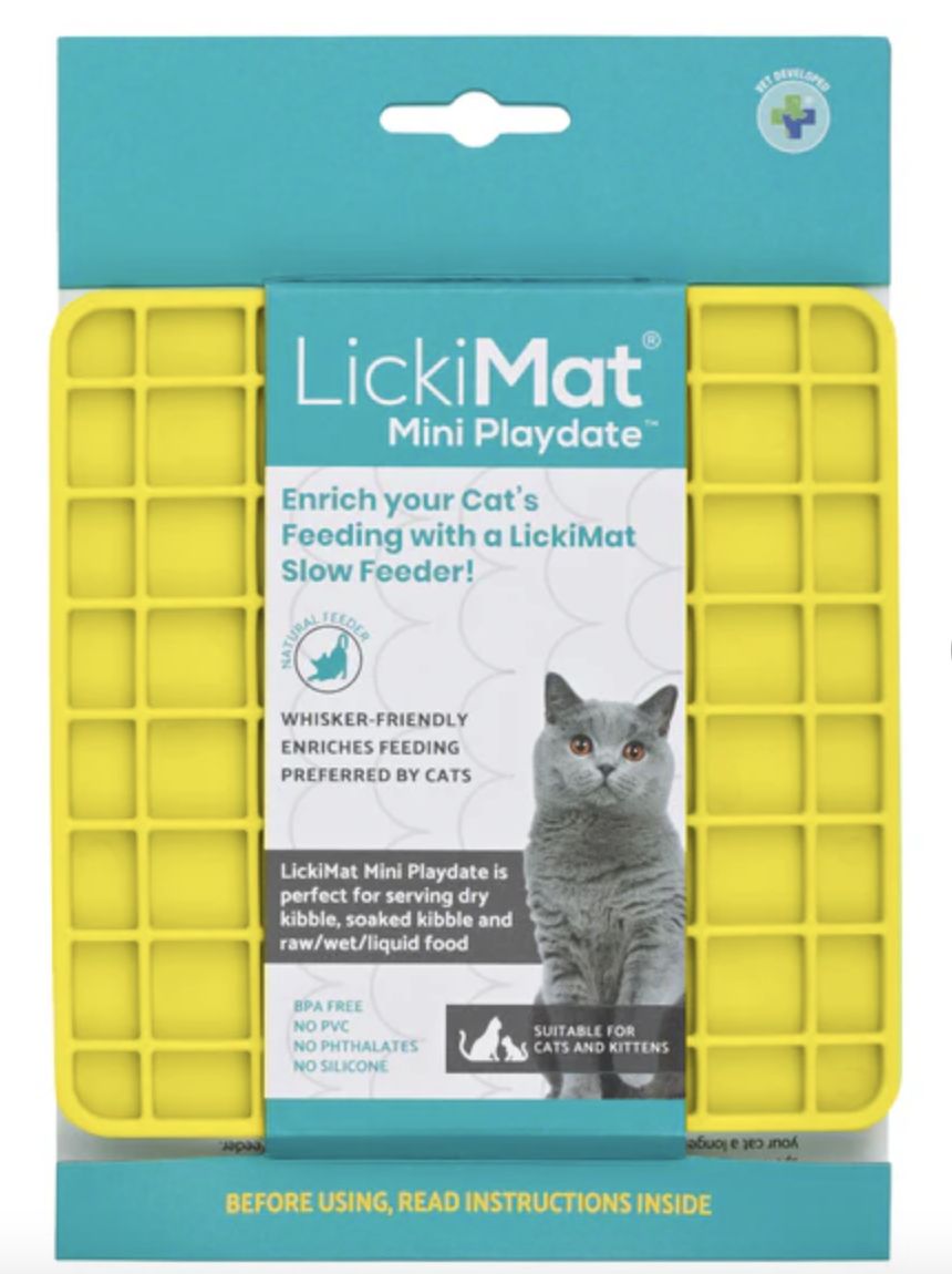 LickiMat Mini Playdate for Cats - Yellow