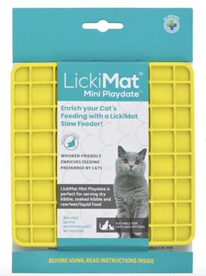 LickiMat Mini Playdate for Cats - Yellow