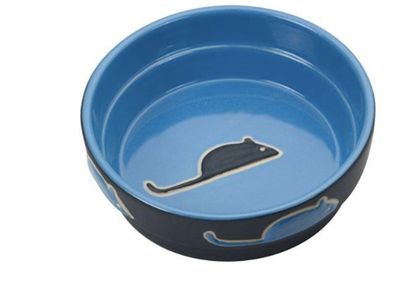 Ethical Fresco Cat Dish Blue 5&quot;