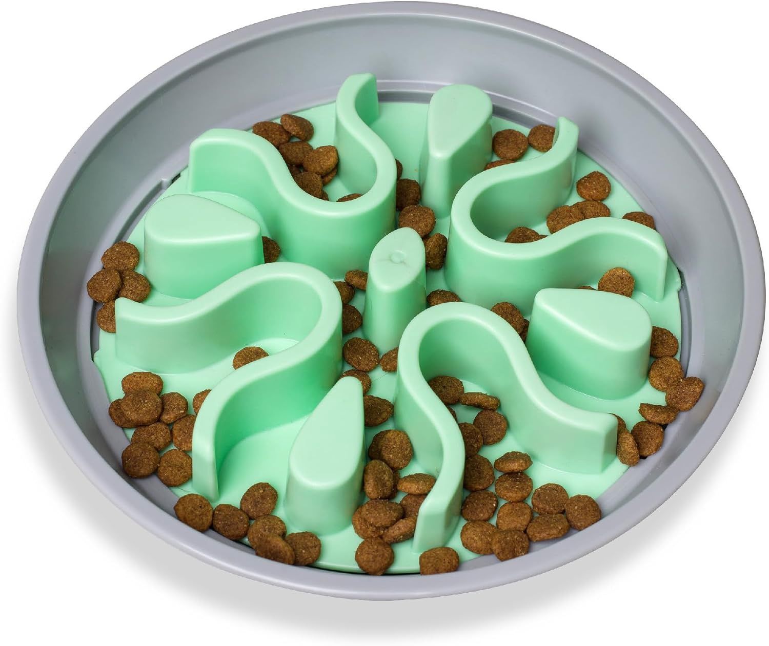 Outward Hound Fun Feeder Wobble Slo Bowl with Mint Maze Insert Slow Feeder Dog Bowl