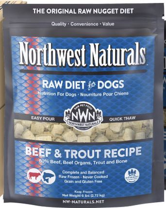 Northwest Naturals Freeze Dried Nuggets Beef &amp; Trout Recipe Dog Food 12oz