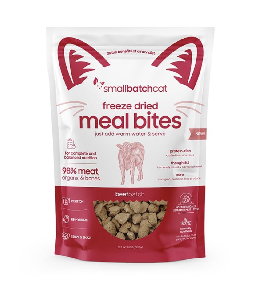 Smallbatch Freeze-Dried Beef Meal Bites Cat Food 10oz