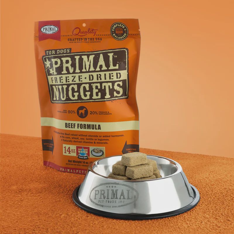 Primal Freeze Dried Nuggets Beef Formula Dog Food 14oz