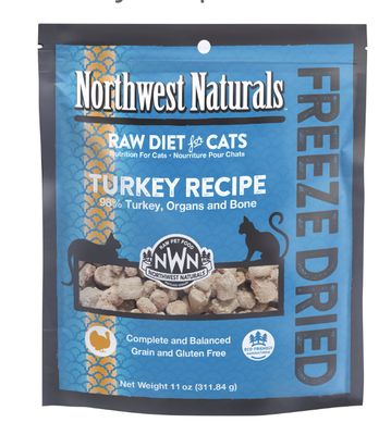 Northwest Naturals Freeze Dried Turkey Recipe Cat Food 11oz