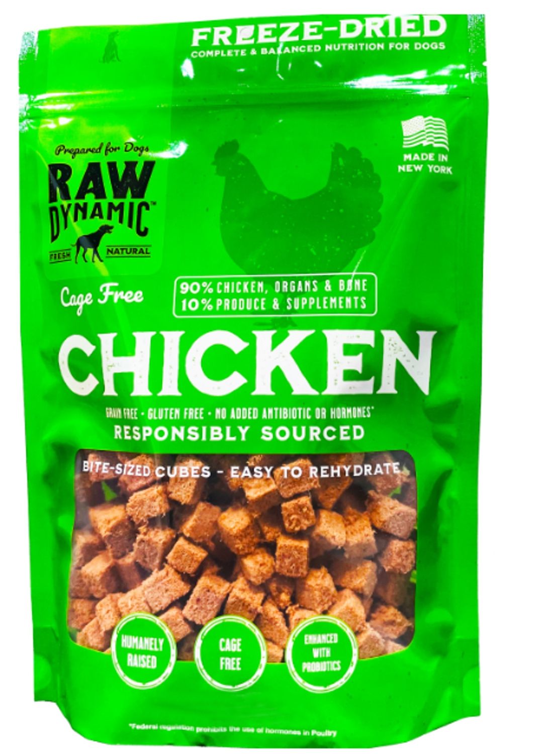 Raw Dynamic Freeze-Dried Chicken Recipe Dog Food 14oz