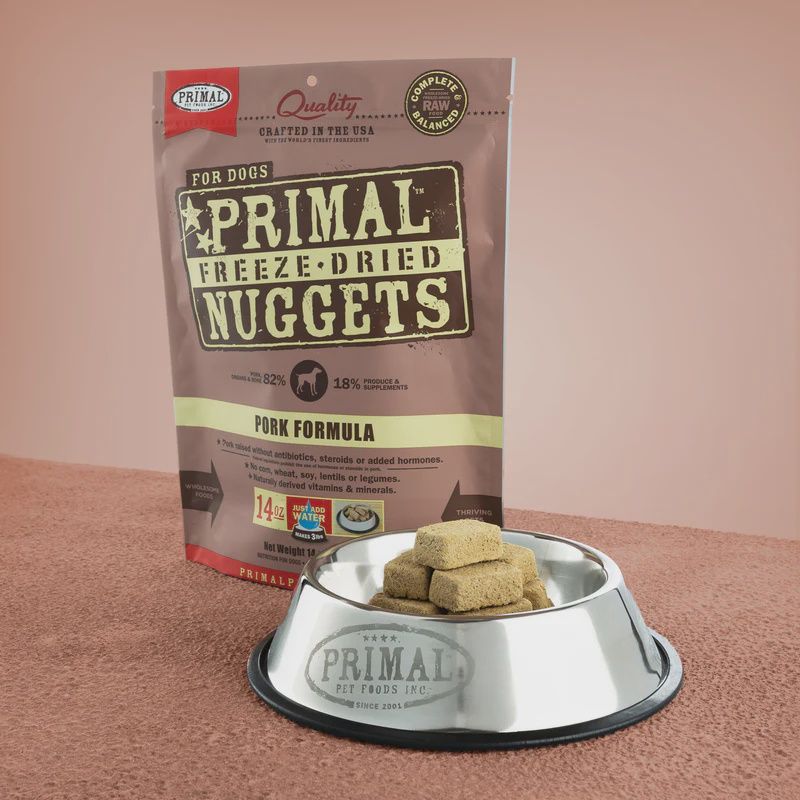 Primal Freeze Dried Nuggets Pork Formula Dog Food 14oz