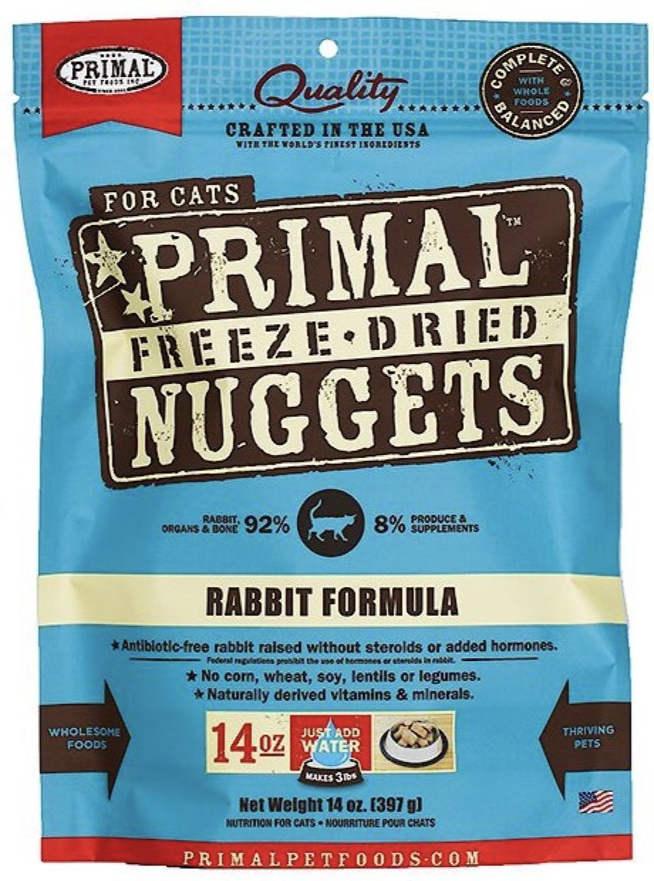 Primal Freeze Dried Nuggets Rabbit Formula Cat Food 14oz
