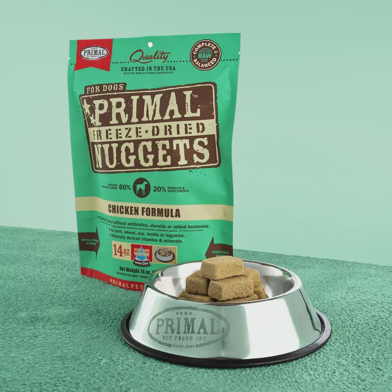 Primal Freeze Dried Nuggets Chicken Formula Dog Food 14oz