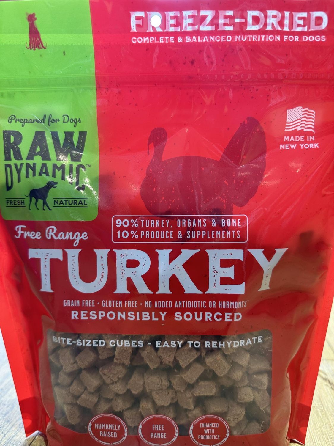 Raw Dynamic Freeze-Dried Turkey Recipe Dog Food 14oz