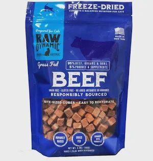 Raw Dynamic Freeze-Dried Beef Recipe Cat Food 5.5oz