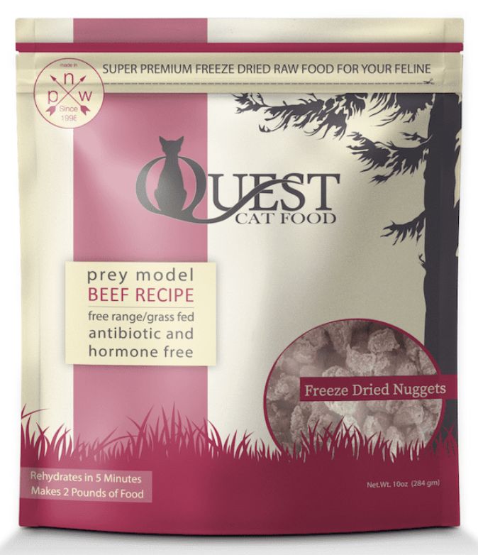 Steve&#39;s Real Food Quest Freeze Dried Nuggets Beef Recipe Cat Food 10oz