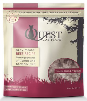 Steve&#39;s Real Food Quest Freeze Dried Nuggets Beef Recipe Cat Food 10oz
