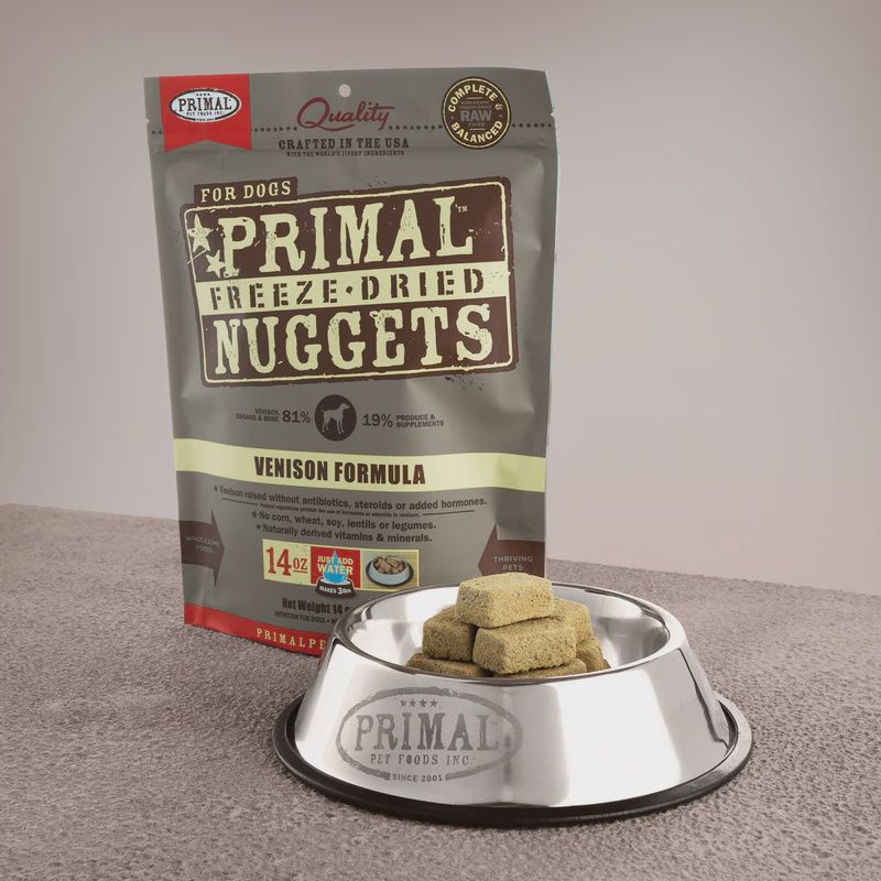 Primal Freeze Dried Nuggets Venison Formula Dog Food 5.5 oz