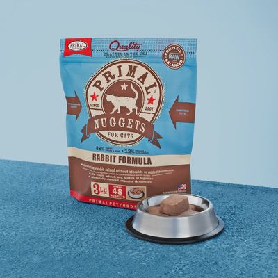Primal Frozen Raw Nuggets Rabbit Formula Cat Food 3lb